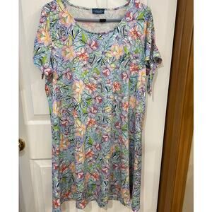Caribbean Joe floral print shift dress vibrant tropical